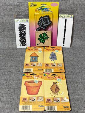 NEW EZ Mount Rubber Cling Stamps Delta Point Ability Dee Gruenig Lot Of 7 NOS